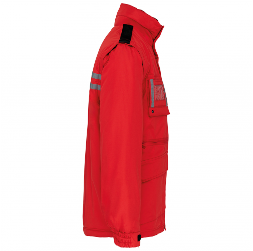 red Parka workwear con mangas amovibles