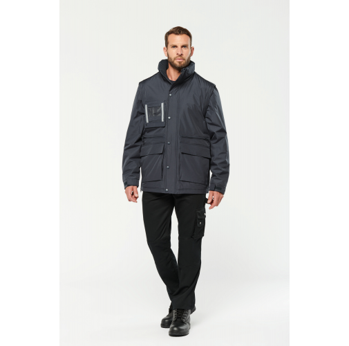Parka workwear con mangas amovibles