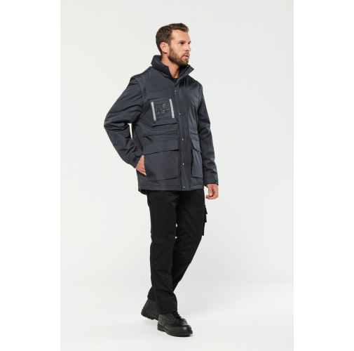 Parka workwear con mangas amovibles
