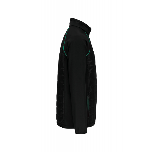 black / kelly green Chaqueta Day To day bimaterial - Unisex