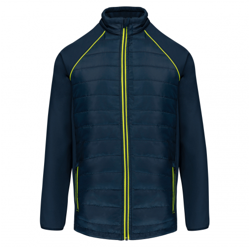 navy / fluorescent yellow Chaqueta Day To day bimaterial - Unisex