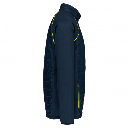 navy / fluorescent yellow Chaqueta Day To day bimaterial - Unisex