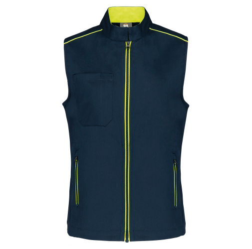 navy / fluorescent yellow Chaleco Day To Day mujer