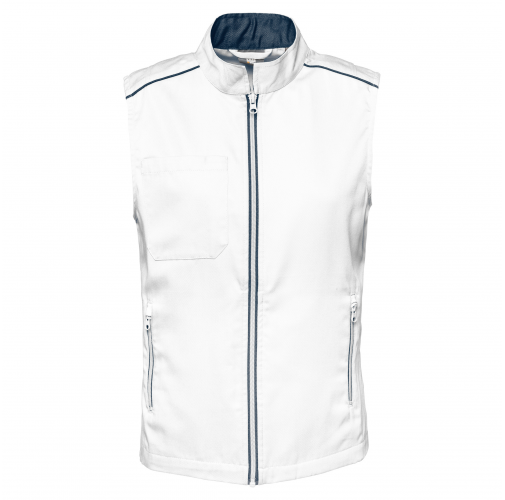 white / navy Chaleco Day To Day mujer