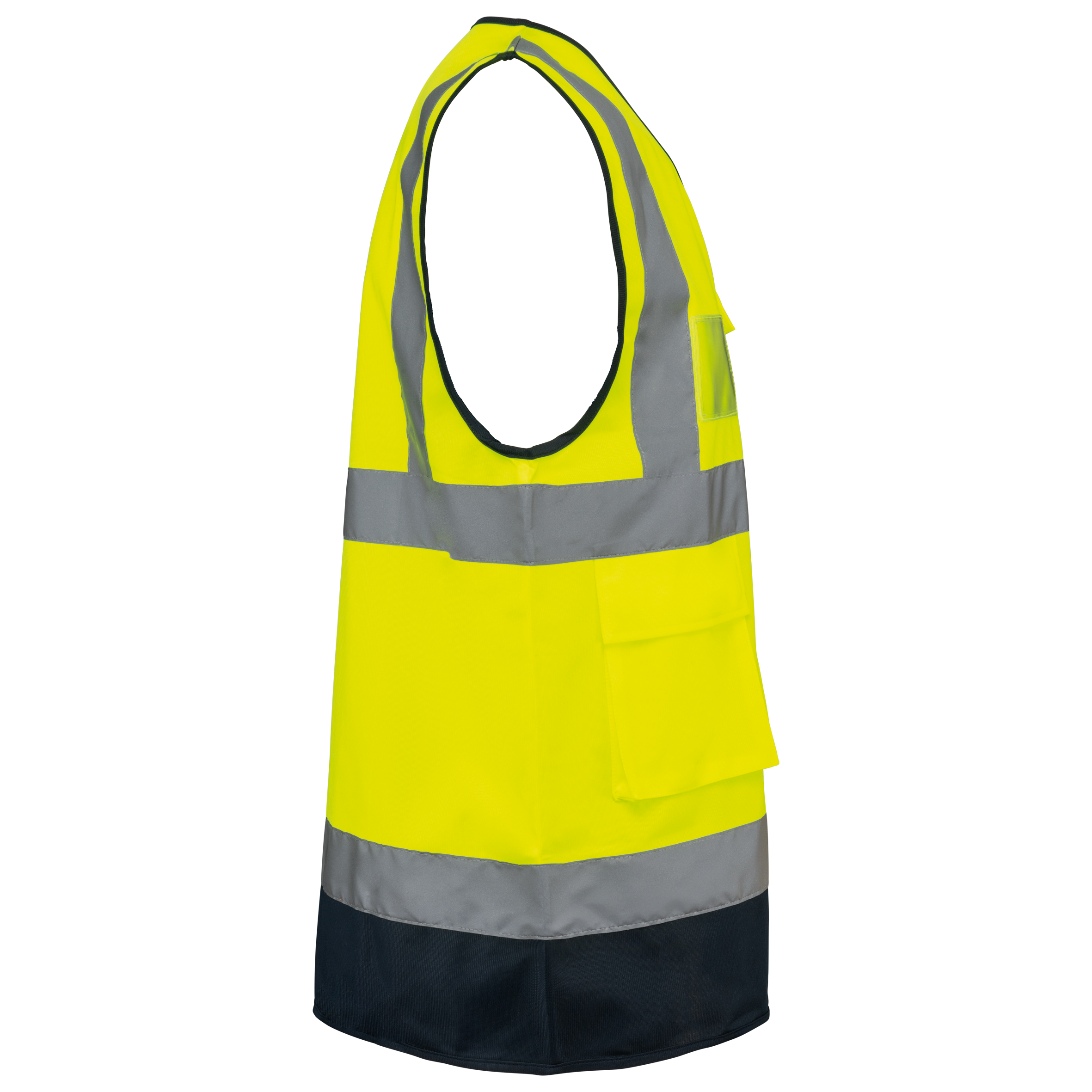 Chaleco de seguridad alta visibilidad reciclado con cremallera unisex