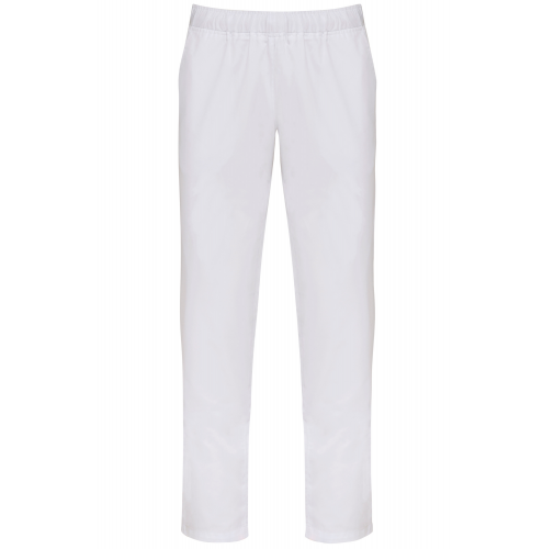 white Pantalón polialgodón hombre