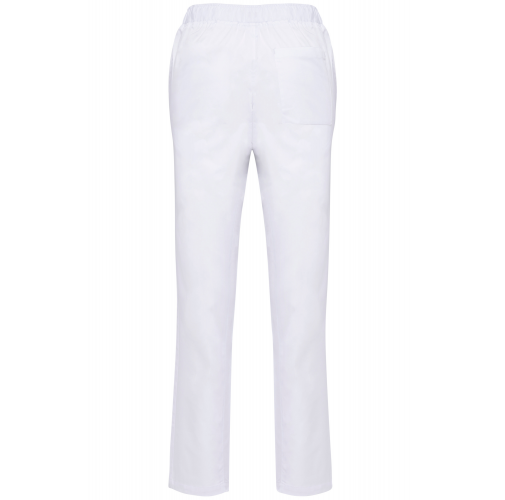 white Pantalón polialgodón mujer