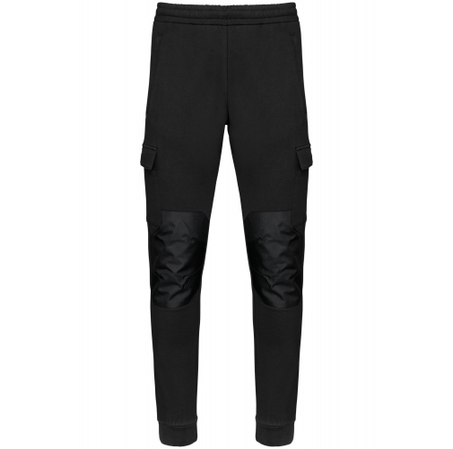 black Pantalones cargo de felpa ecorresponsable hombre
