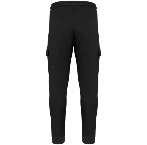 black Pantalones cargo de felpa ecorresponsable hombre