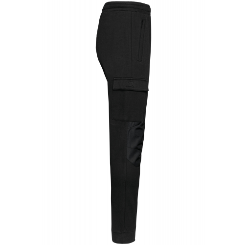 black Pantalones cargo de felpa ecorresponsable hombre