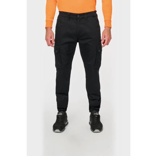Pantalón cargo unisex con bajo elástico