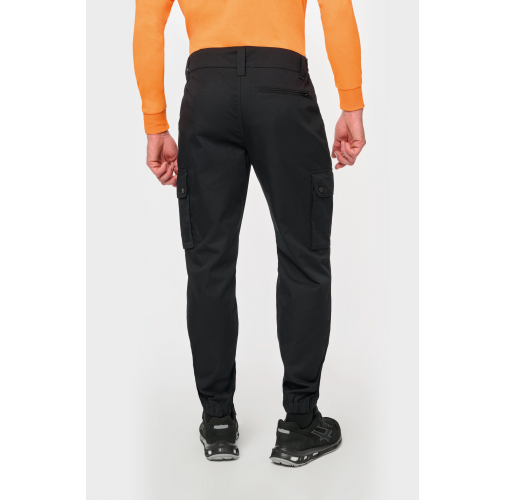 Pantalón cargo unisex con bajo elástico