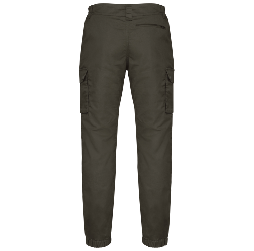 dark khaki Pantalón cargo unisex con bajo elástico