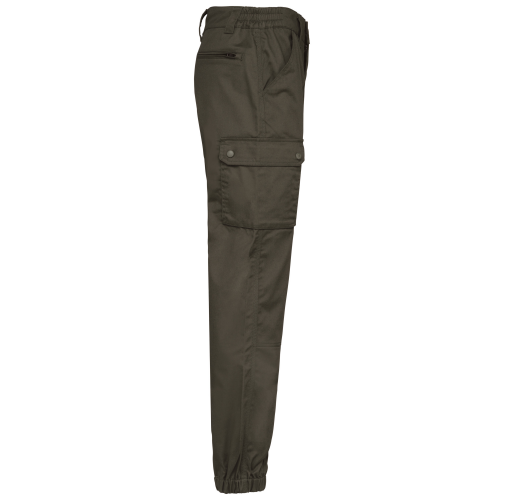 dark khaki Pantalón cargo unisex con bajo elástico