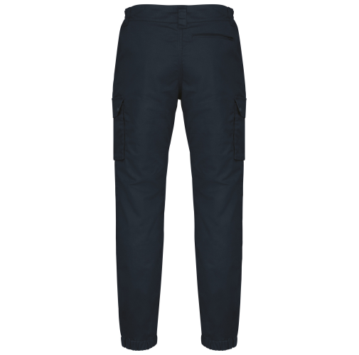 navy Pantalón cargo unisex con bajo elástico