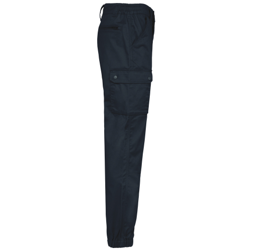 navy Pantalón cargo unisex con bajo elástico