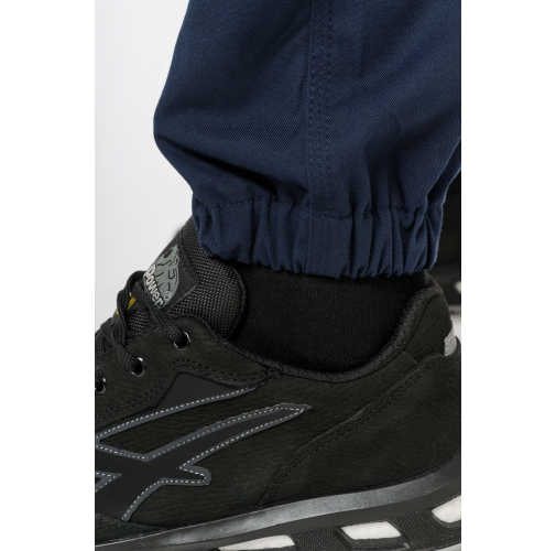 Pantalón cargo unisex con bajo elástico y tira reflectante