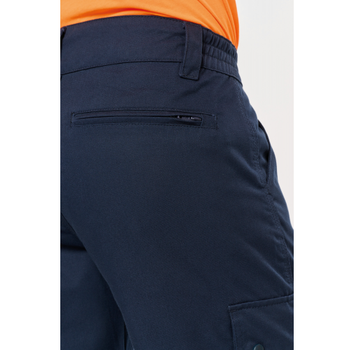 Pantalón cargo unisex con bajo elástico y tira reflectante