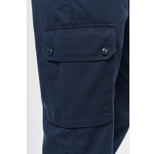 Pantalón cargo unisex con bajo elástico y tira reflectante