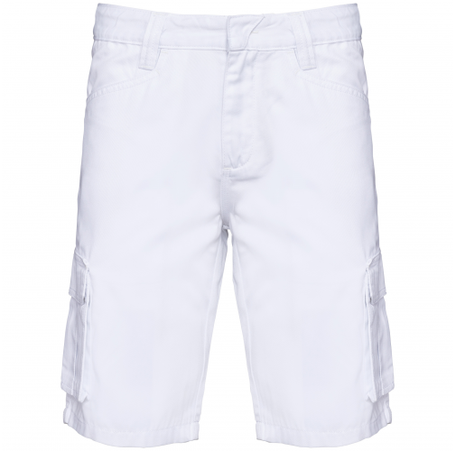 white Bermuda multibolsillos ecorresponsable hombre