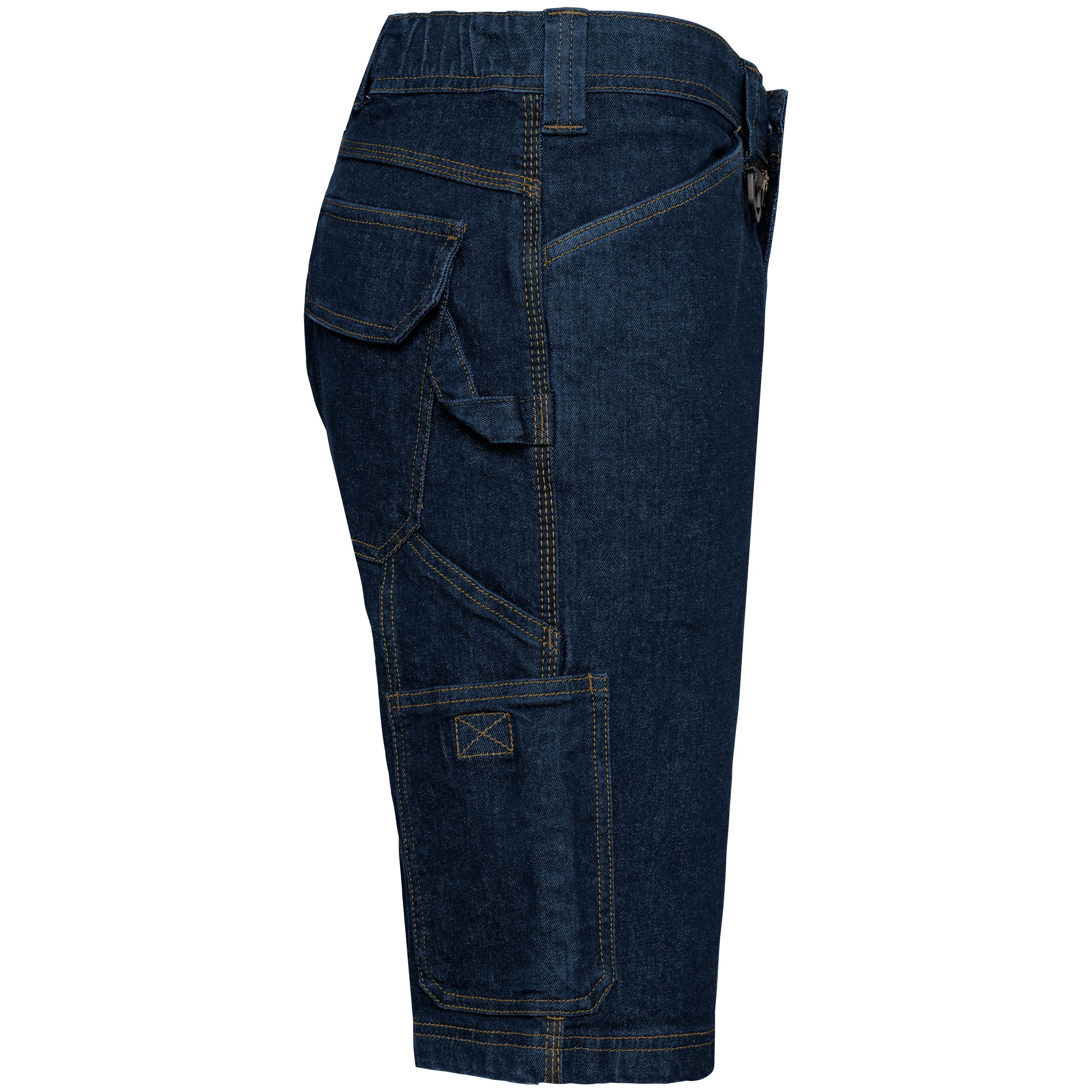 Bermuda denim multibolsillos hombre