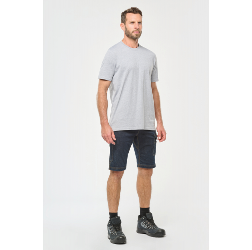 Bermuda denim multibolsillos hombre