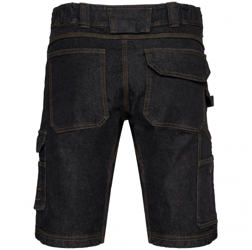 Bermuda denim multibolsillos hombre
