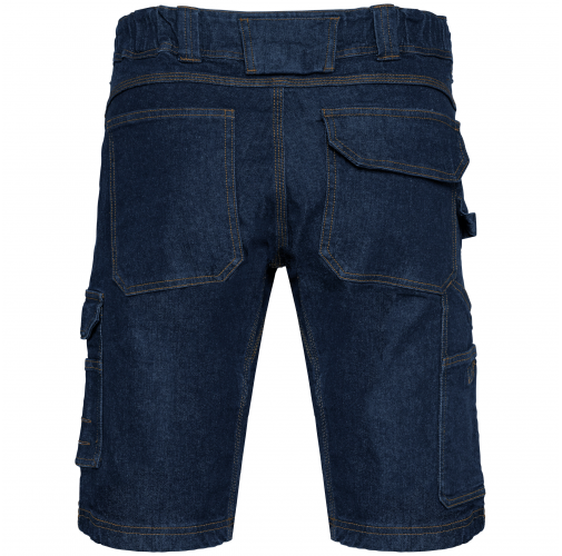 Bermuda denim multibolsillos hombre