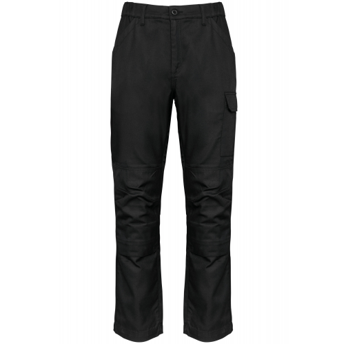 black Pantalón de trabajo multibolsillos hombre