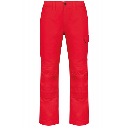 red Pantalón de trabajo multibolsillos hombre