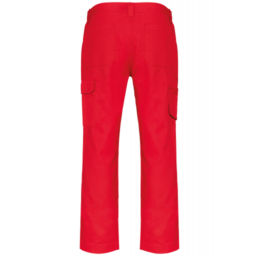 red Pantalón de trabajo multibolsillos hombre