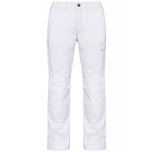 white Pantalón de trabajo multibolsillos hombre