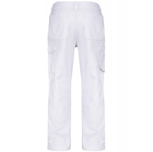 white Pantalón de trabajo multibolsillos hombre