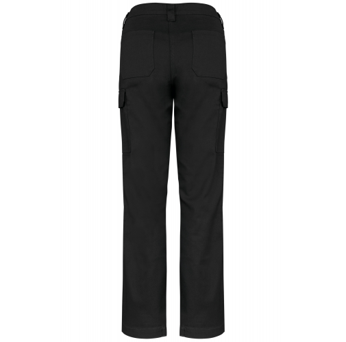 black Pantalón de trabajo multibolsillos mujer