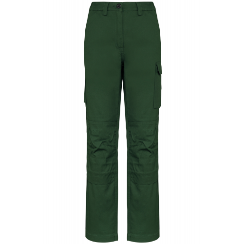 forest green Pantalón de trabajo multibolsillos mujer