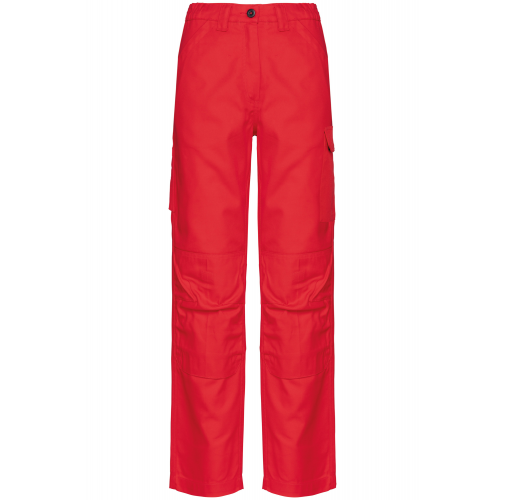 red Pantalón de trabajo multibolsillos mujer