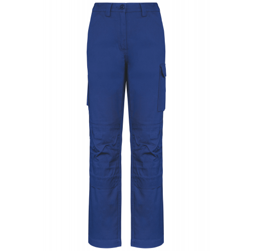 royal blue Pantalón de trabajo multibolsillos mujer