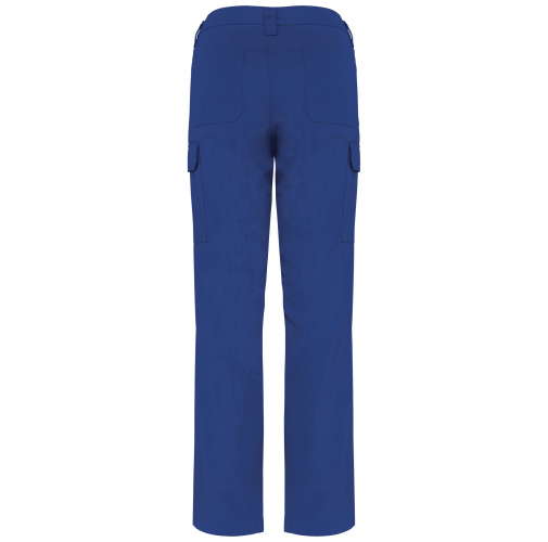 royal blue Pantalón de trabajo multibolsillos mujer