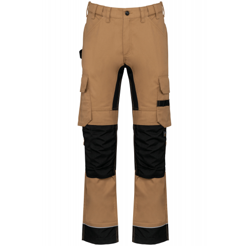 camel / black Pantalón de trabajo performance reciclado hombre