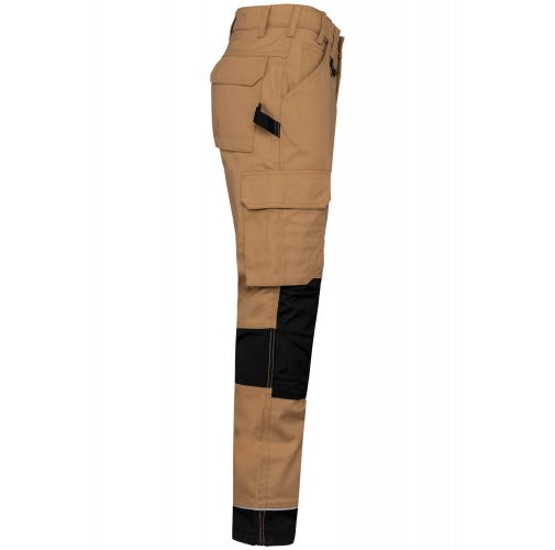 camel / black Pantalón de trabajo performance reciclado hombre