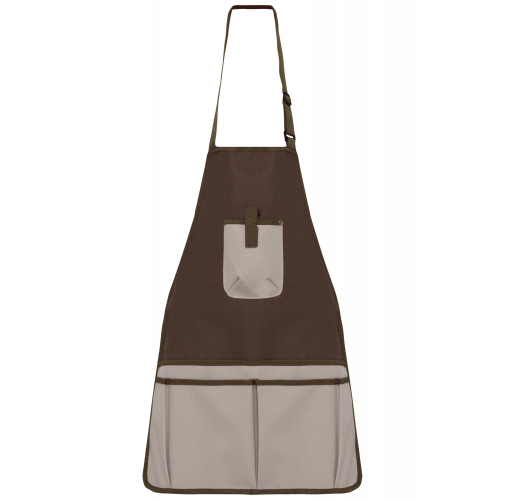 chocolate / beige Delantal impermeable ecorresponsable para jardinería - Unisex