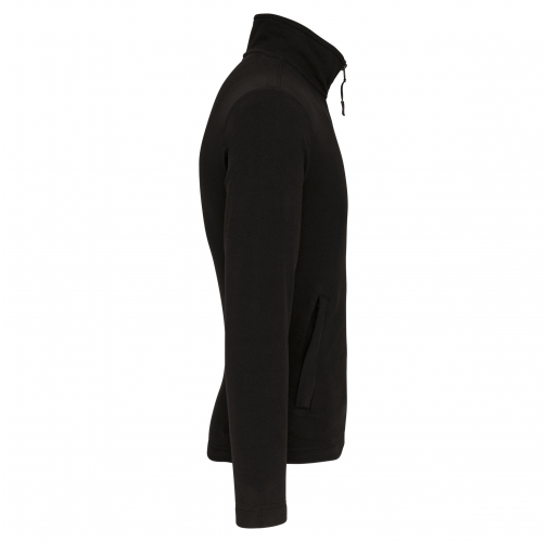 black Chaqueta micropolar con cremallera