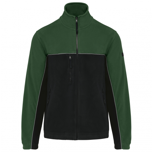 black / forest green Chaqueta micropolar bicolor ecorresponsable - Unisex