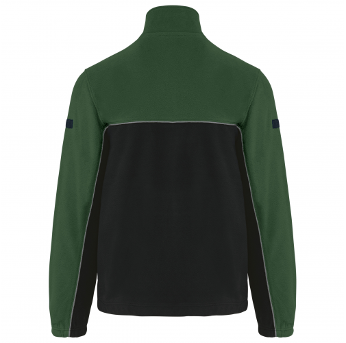black / forest green Chaqueta micropolar bicolor ecorresponsable - Unisex