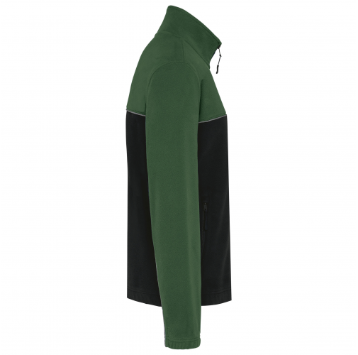 black / forest green Chaqueta micropolar bicolor ecorresponsable - Unisex