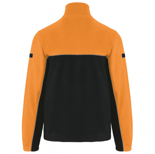black / orange Chaqueta micropolar bicolor ecorresponsable - Unisex