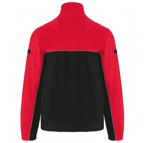 black / red Chaqueta micropolar bicolor ecorresponsable - Unisex