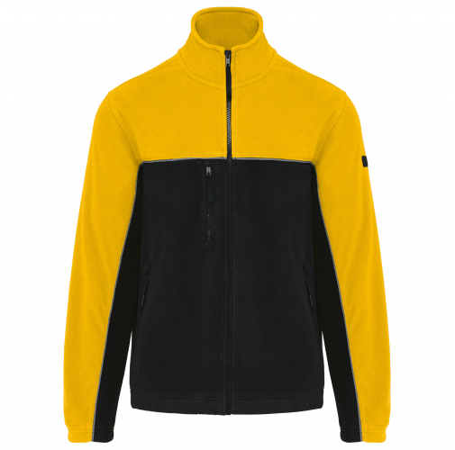 black / yellow Chaqueta micropolar bicolor ecorresponsable - Unisex