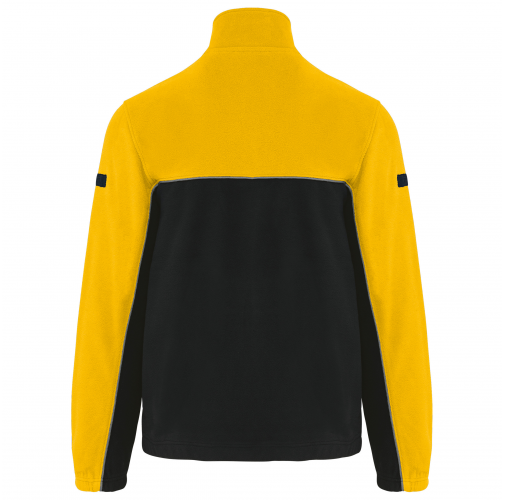 black / yellow Chaqueta micropolar bicolor ecorresponsable - Unisex
