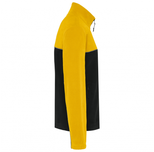 black / yellow Chaqueta micropolar bicolor ecorresponsable - Unisex